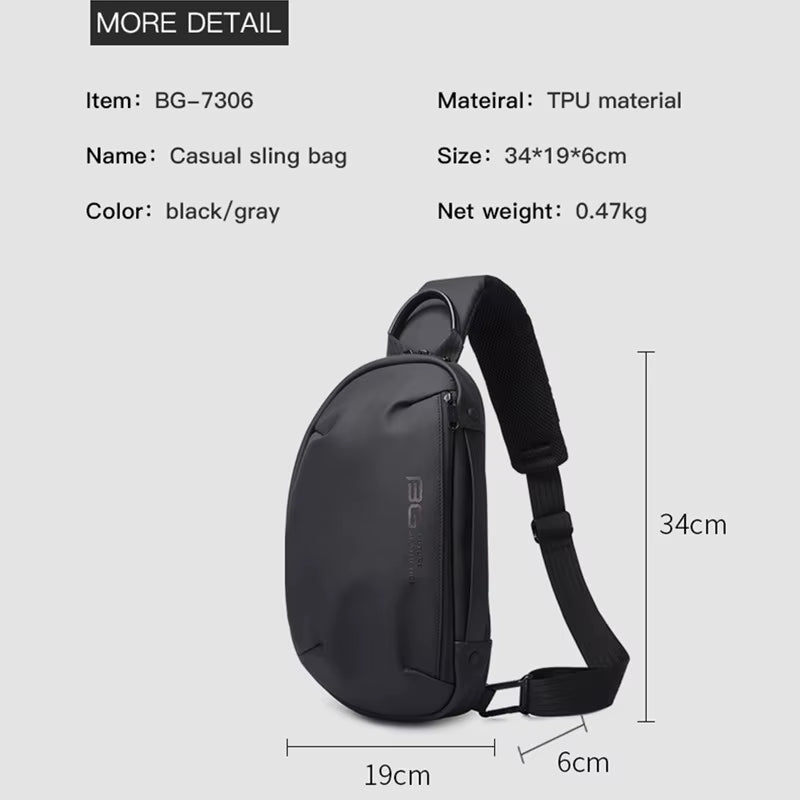 2022 New Anti-Theft Multifunction Crossbody Bag Shoulder Messenger Bags Male Waterproof Short Trip Chest Bag Pack for Men